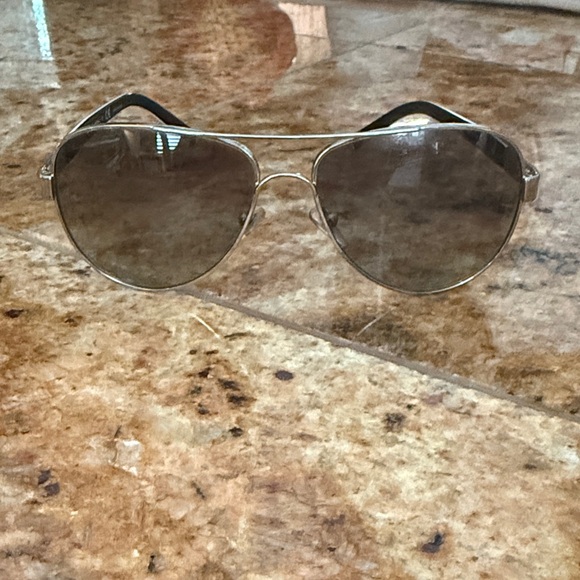 Tory Burch Accessories - Tory Burch Gold and Black Aviator Sunglasses